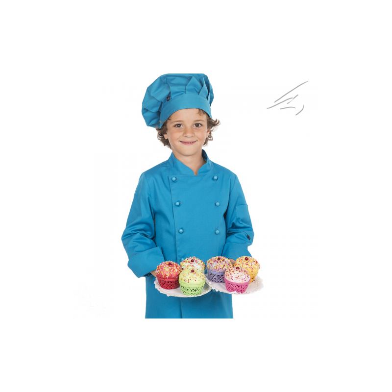 Chaqueta infantil cocinero en color frambuesa